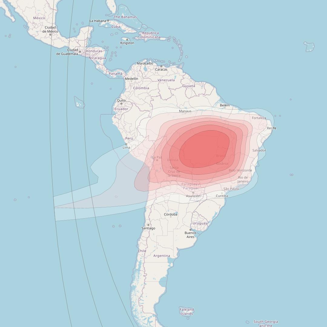 Intelsat 37e at 18° W downlink Ku-band Spot47 User beam coverage map