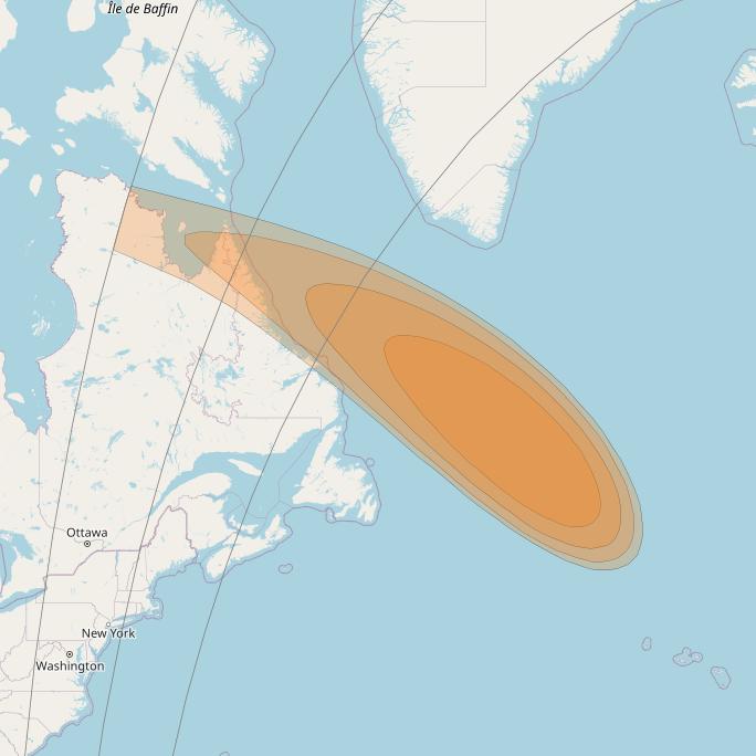 Thor 7 at 1° W downlink Ka-band Spot 28 beam coverage map