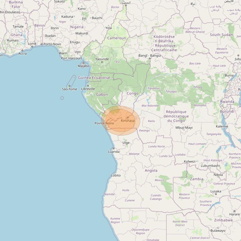 Al Yah 3 at 20° W downlink Ka-band Spot 19 User beam coverage map