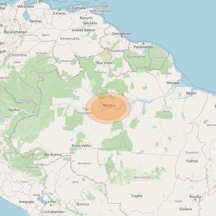 Al Yah 3 at 20° W downlink Ka-band Spot 32 User beam coverage map