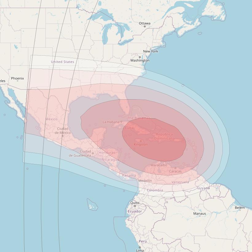 Intelsat 904 at 29° W downlink Ku-band Spot 2 beam coverage map