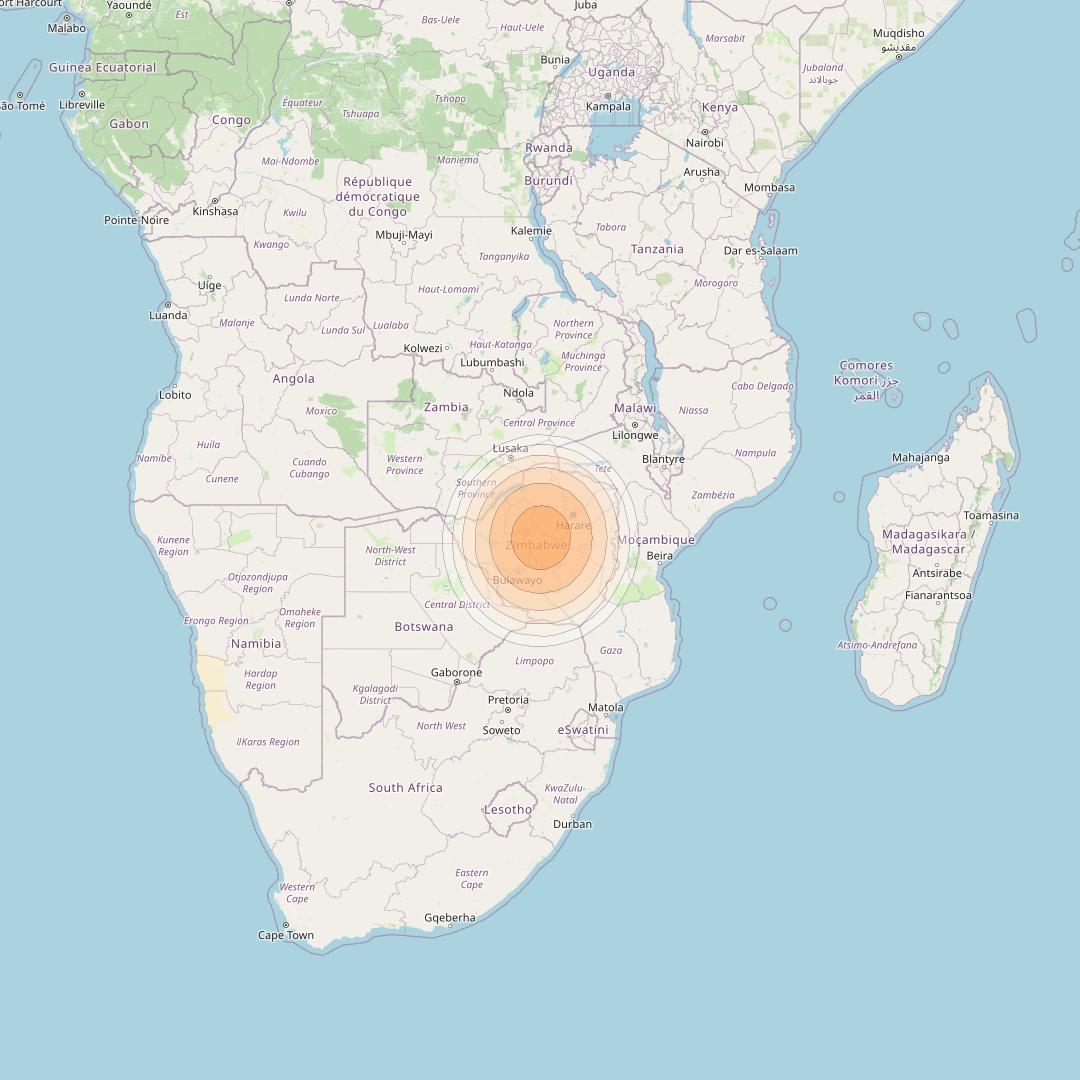 Hylas 2 at 31° E downlink Ka-band Spot32 User beam coverage map