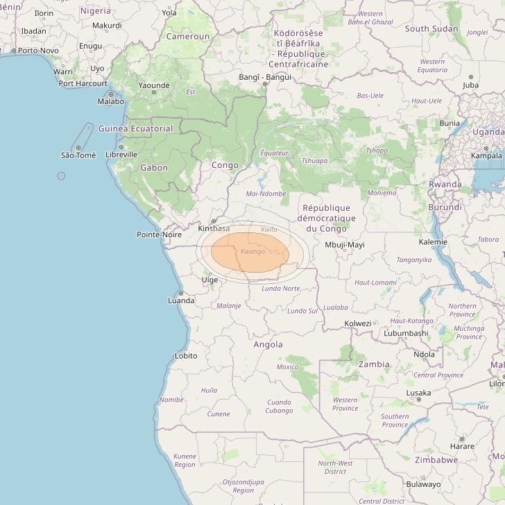 Hylas 4 at 34° W downlink Ka-band S12 User Spot beam coverage map