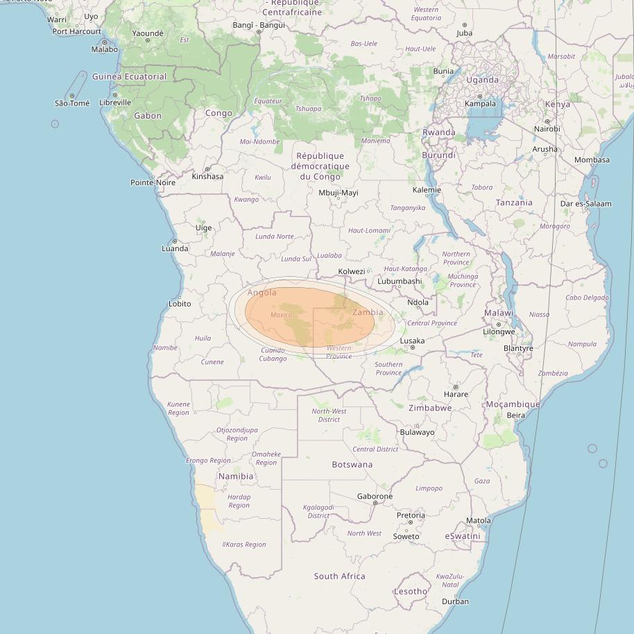 Hylas 4 at 34° W downlink Ka-band S27 User Spot beam coverage map