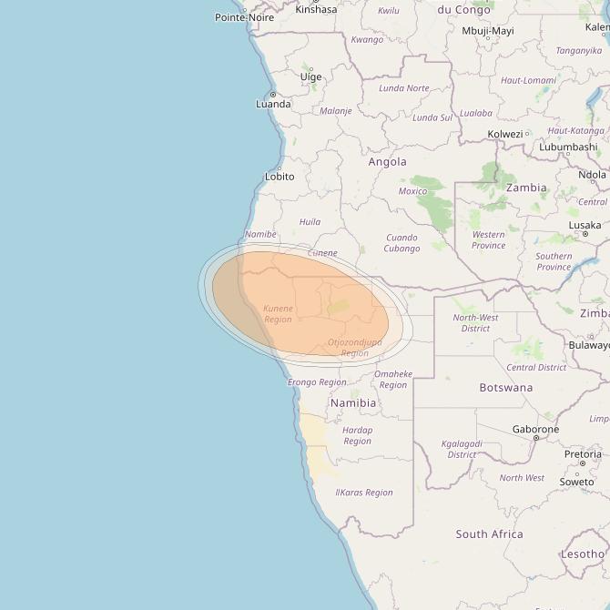 Hylas 4 at 34° W downlink Ka-band S49 User Spot beam coverage map