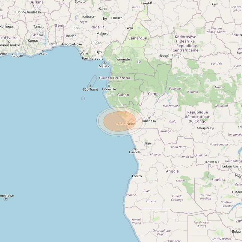 Hylas 4 at 34° W downlink Ka-band S54 User Spot beam coverage map