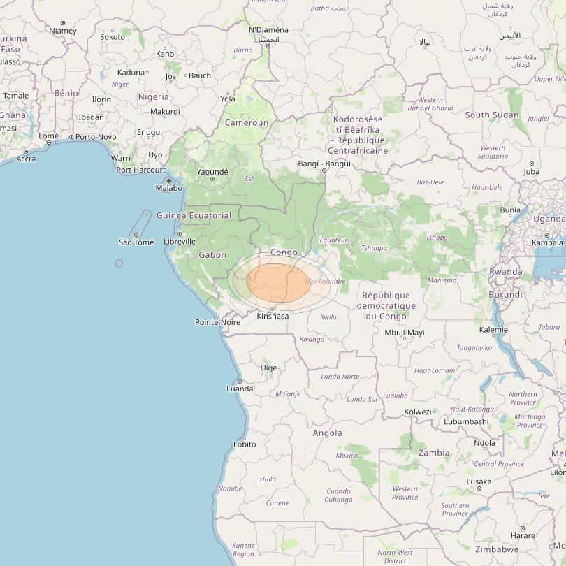 Hylas 4 at 34° W downlink Ka-band S57 User Spot beam coverage map