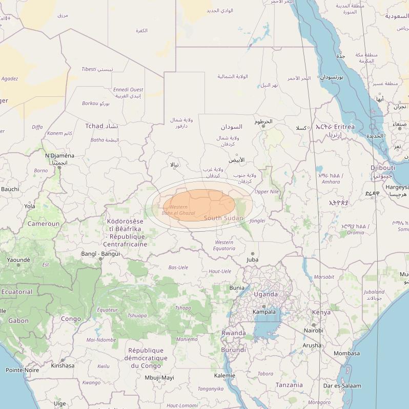 Hylas 4 at 34° W downlink Ka-band S61 User Spot beam coverage map