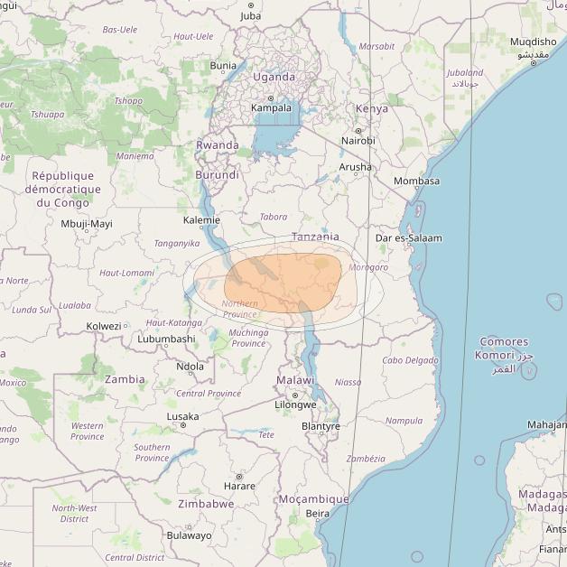 Hylas 4 at 34° W downlink Ka-band S63 User Spot beam coverage map