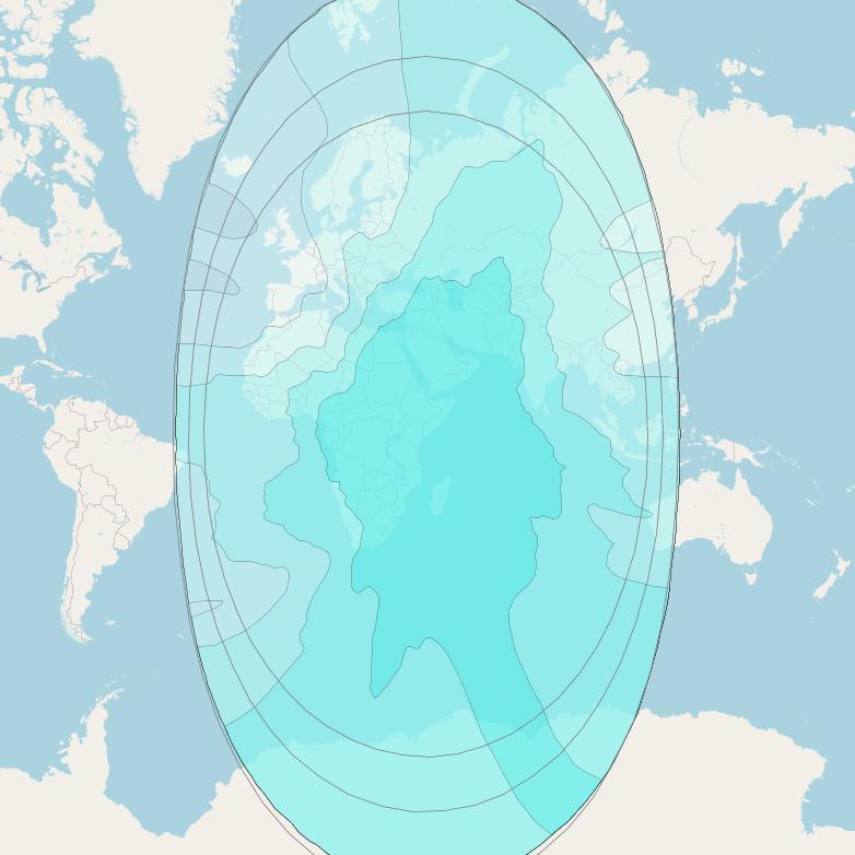 Nigcomsat 1R at 42° E downlink L-band Navigation payload L1 beam coverage map