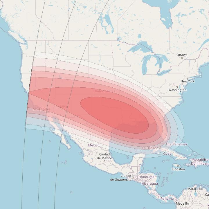 Intelsat 32e at 43° W downlink Ku-band UCHD User Spot beam coverage map