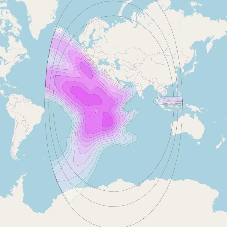 Azerspace at 46° E downlink C-band Africa-Europe beam coverage map