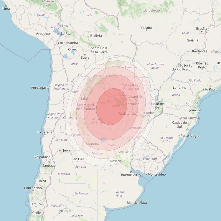 SES 14 at 47° W downlink Ku-band A02 User Spot beam coverage map