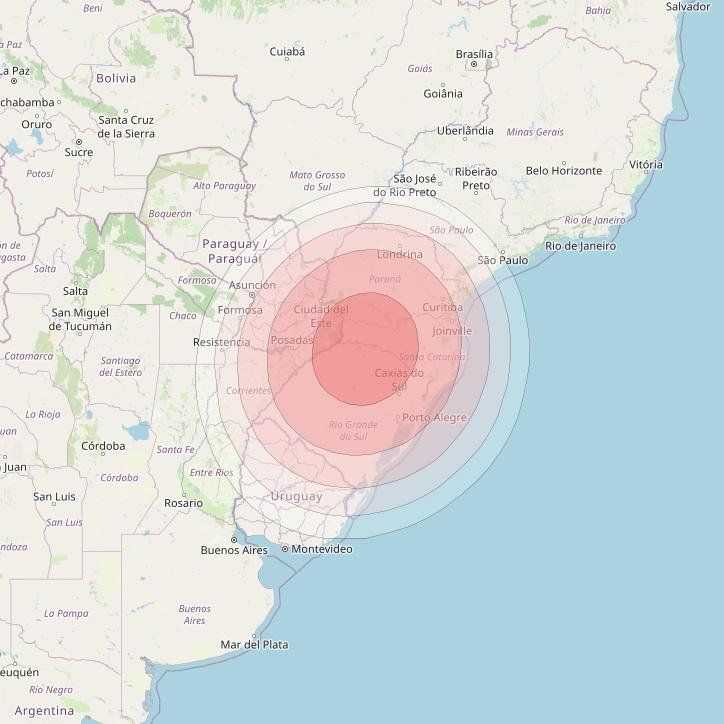 SES 14 at 47° W downlink Ku-band B09 User Spot beam coverage map