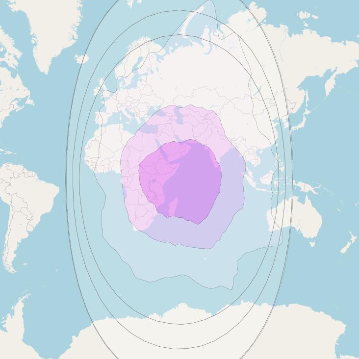 BELINTERSAT-1 at 51° E downlink C-band Global beam coverage map