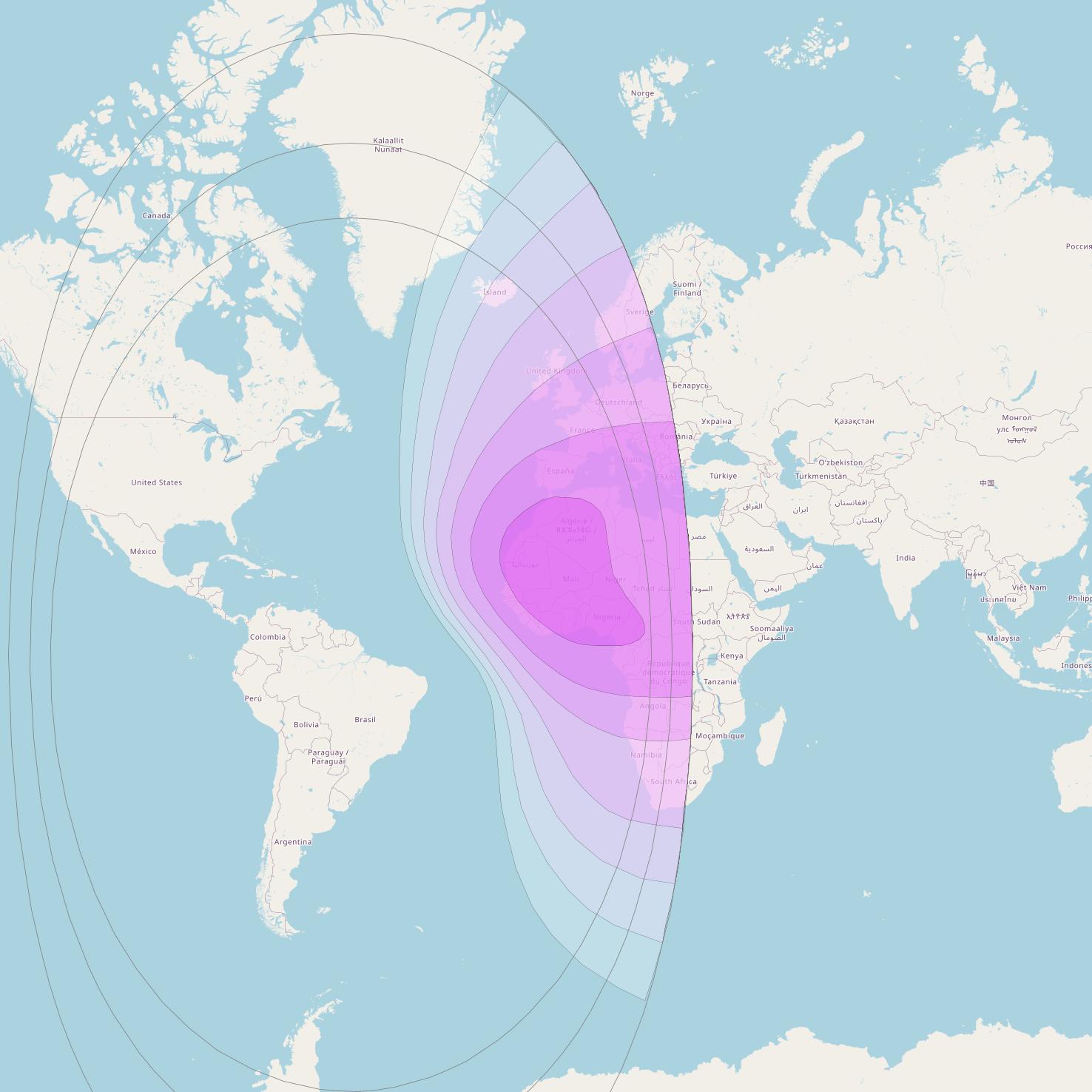 C Ku Band Satellite Chart