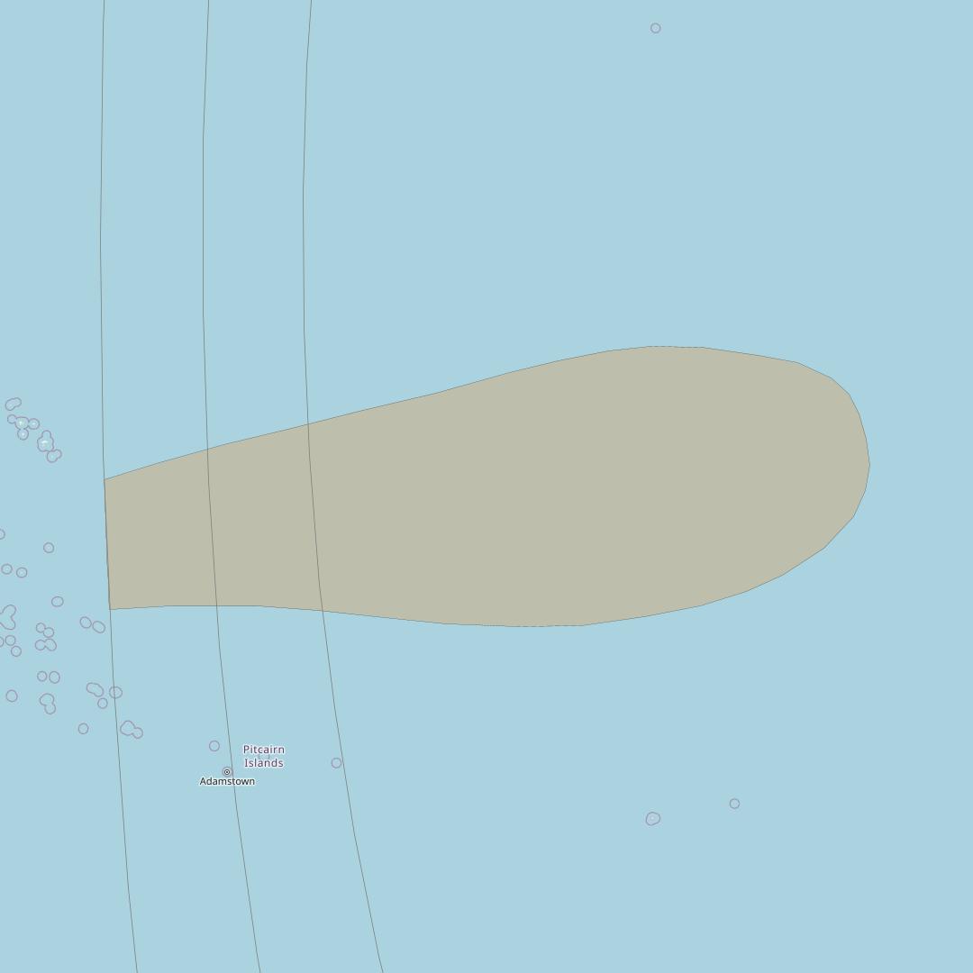 Inmarsat GX2 at 55° W downlink Ka-band S1DL Spot beam coverage map