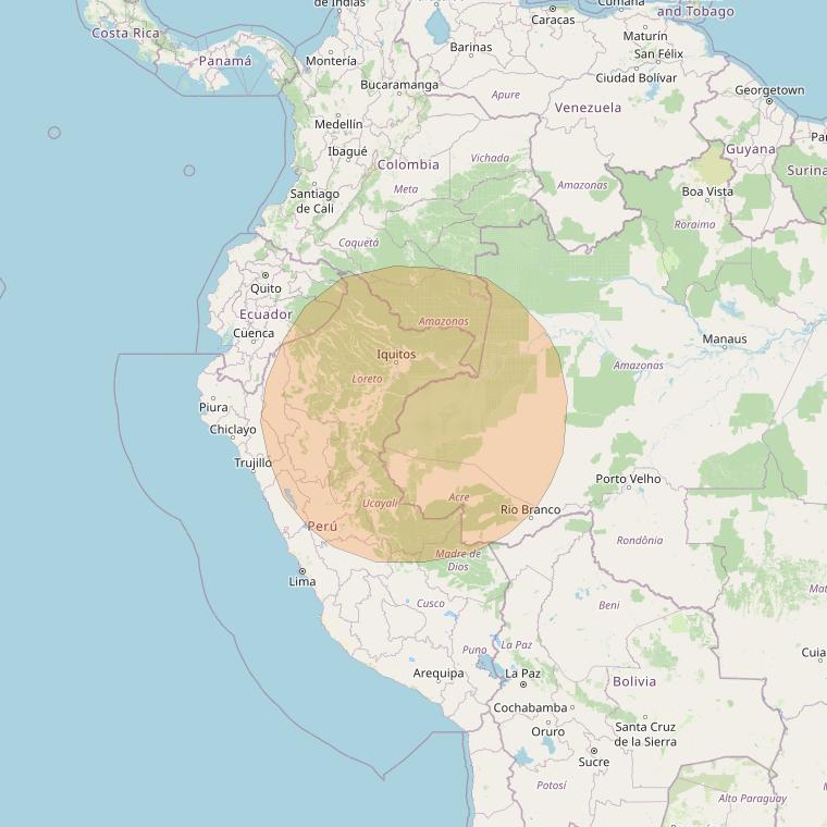 Inmarsat GX2 at 55° W downlink Ka-band S23DL Spot beam coverage map