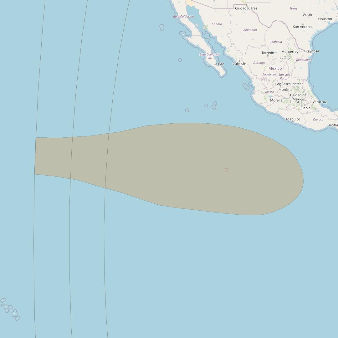 Inmarsat GX2 at 55° W downlink Ka-band S3DL Spot beam coverage map