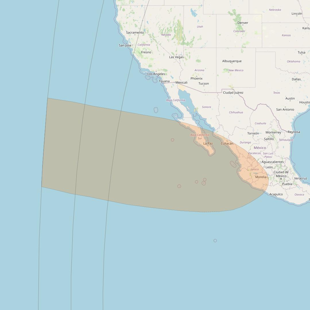 Inmarsat GX2 at 55° W downlink Ka-band S4DL Spot beam coverage map