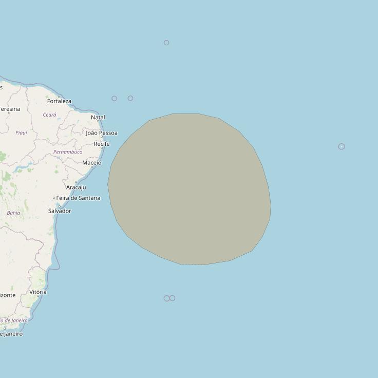 Inmarsat GX2 at 55° W downlink Ka-band S70DL Spot beam coverage map