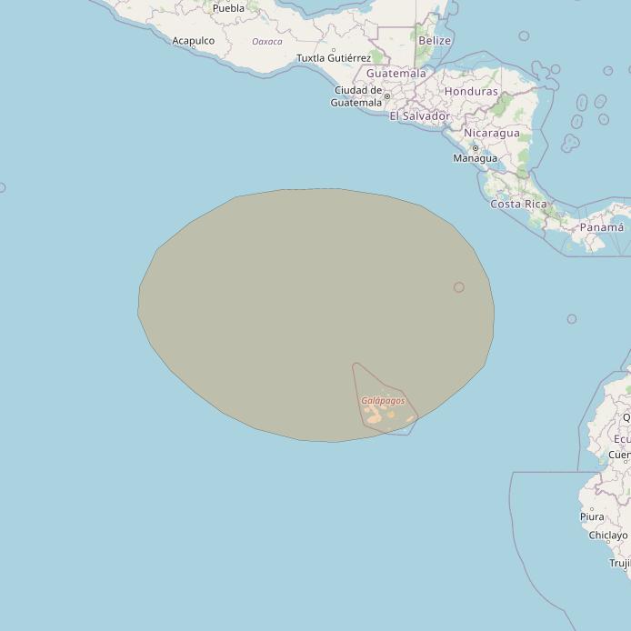 Inmarsat GX2 at 55° W downlink Ka-band S8DL Spot beam coverage map