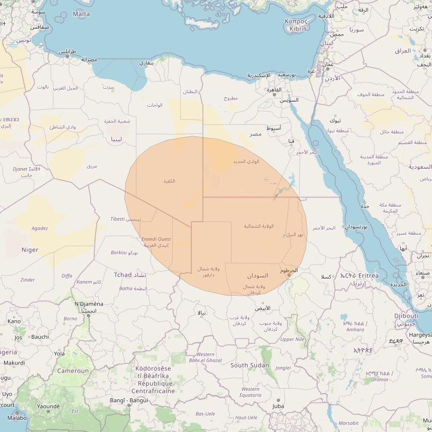 Inmarsat GX4 at 56° E downlink Ka-band S17DL Spot beam coverage map