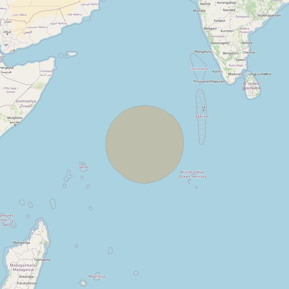 Inmarsat GX4 at 56° E downlink Ka-band S53DL Spot beam coverage map