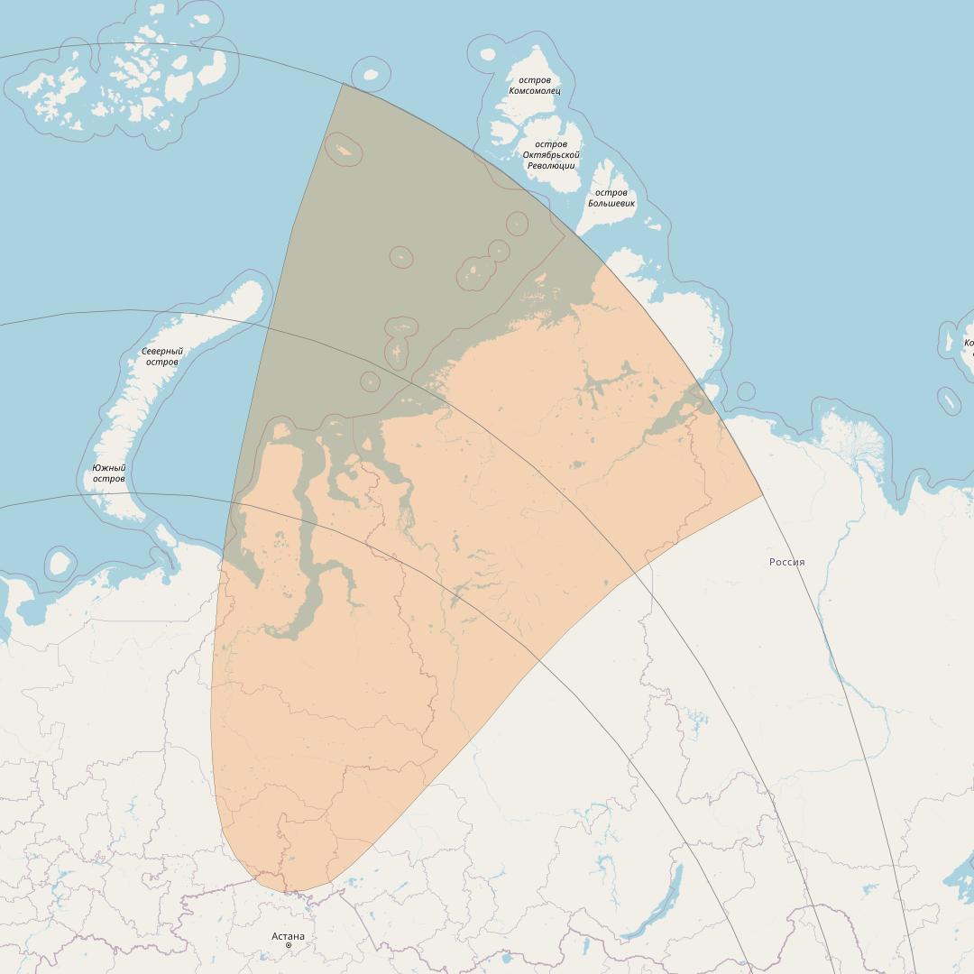 Inmarsat GX4 at 56° E downlink Ka-band S58DL Spot beam coverage map