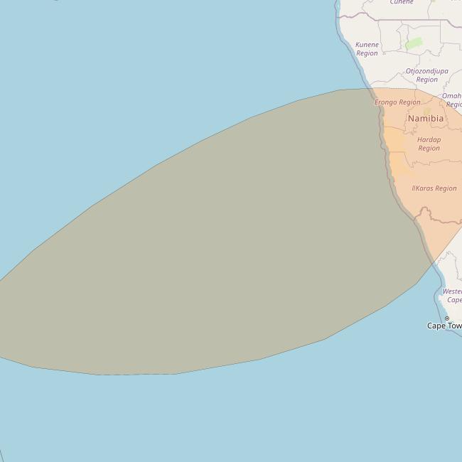 Inmarsat GX4 at 56° E downlink Ka-band S5DL Spot beam coverage map