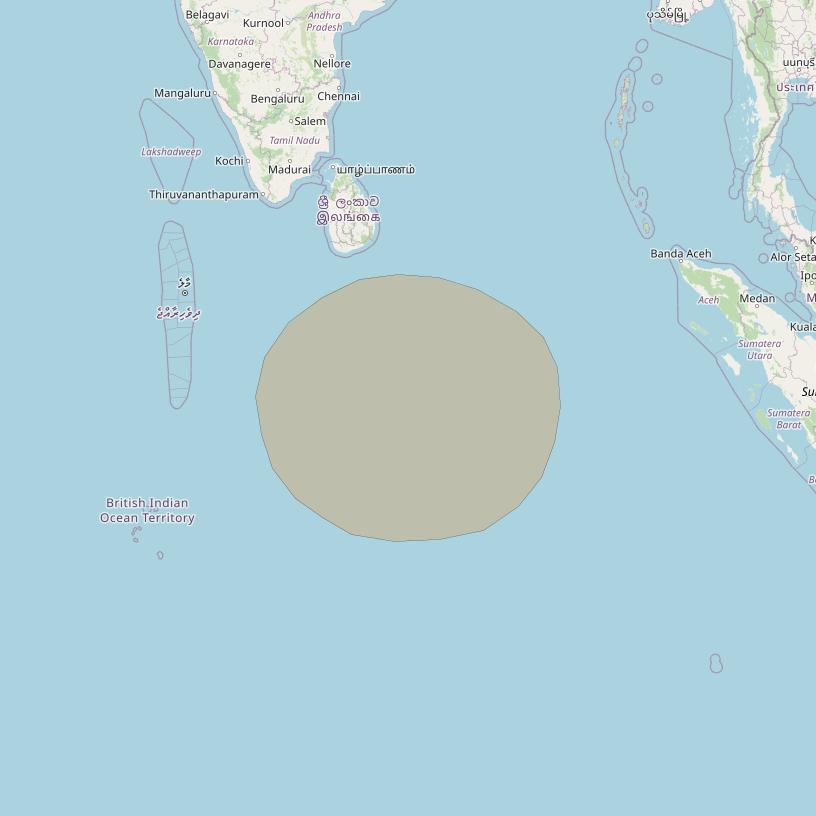 Inmarsat GX4 at 56° E downlink Ka-band S71DL Spot beam coverage map