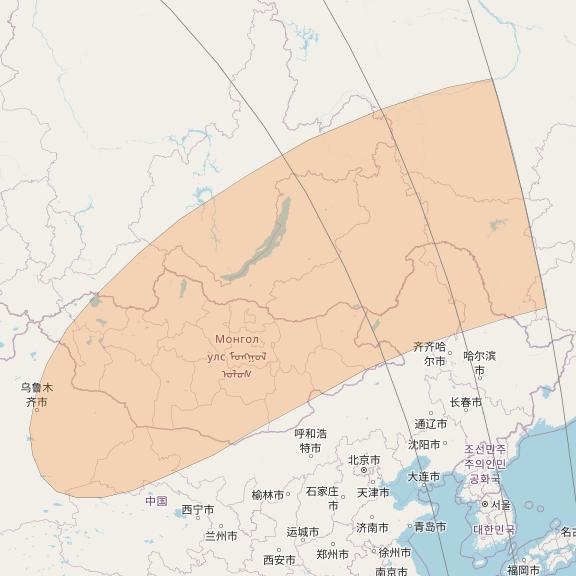 Inmarsat GX4 at 56° E downlink Ka-band S75DL Spot beam coverage map