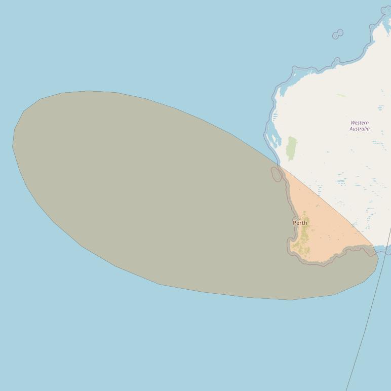 Inmarsat GX4 at 56° E downlink Ka-band S76DL Spot beam coverage map