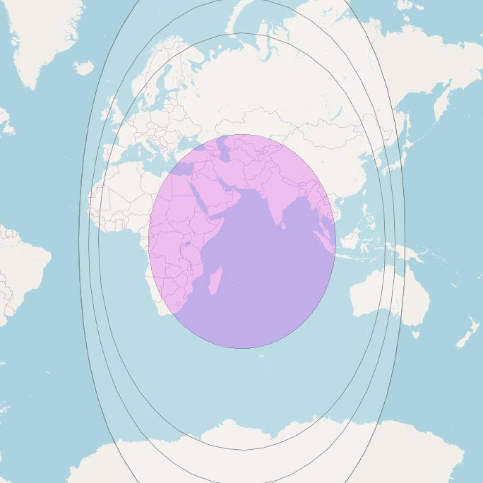 Intelsat 33e at 60° E downlink C-band Global (CGRD) beam coverage map