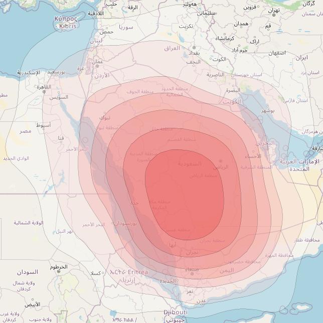 Intelsat 33e at 60° E downlink Ku-band U23 User Spot beam coverage map