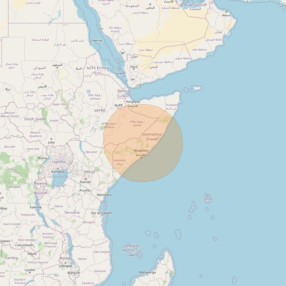 Inmarsat GX1 at 63° E downlink Ka-band S24DL Spot beam coverage map