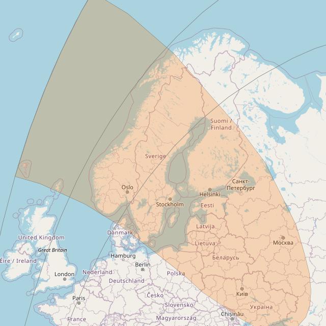 Inmarsat GX1 at 63° E downlink Ka-band S28DL Spot beam coverage map