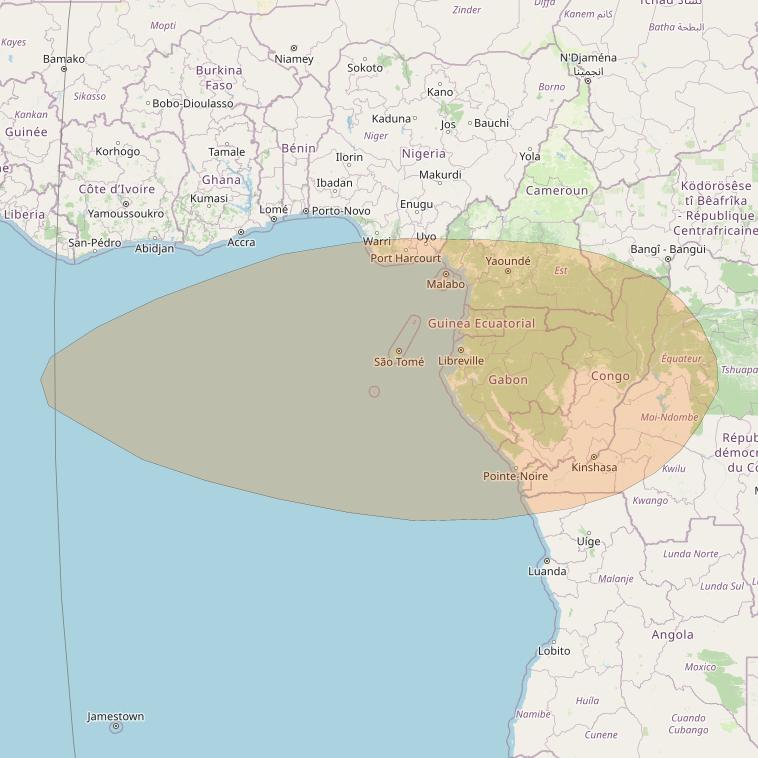 Inmarsat GX1 at 63° E downlink Ka-band S2DL Spot beam coverage map