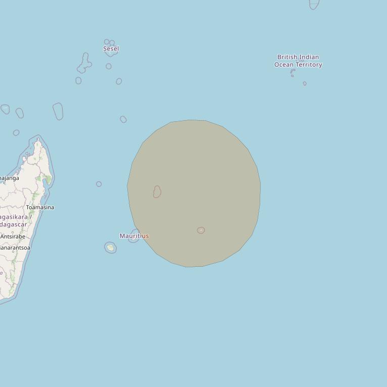 Inmarsat GX1 at 63° E downlink Ka-band S42DL Spot beam coverage map