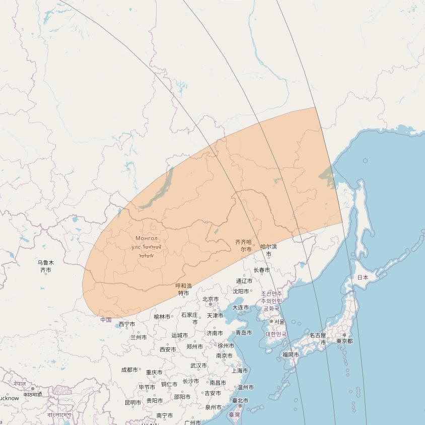 Inmarsat GX1 at 63° E downlink Ka-band S75DL Spot beam coverage map