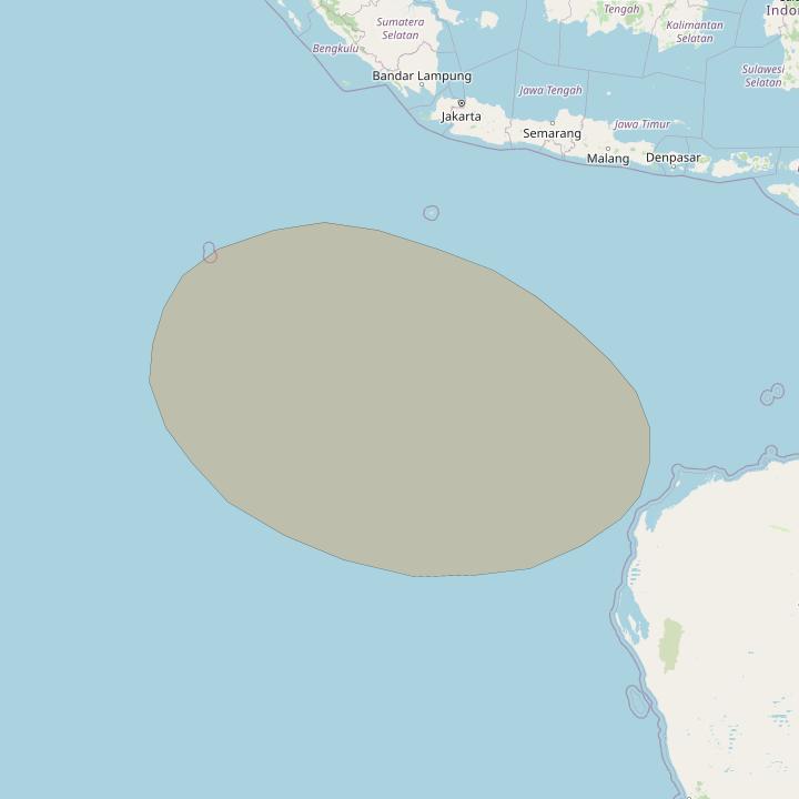 Inmarsat GX1 at 63° E downlink Ka-band S77DL Spot beam coverage map