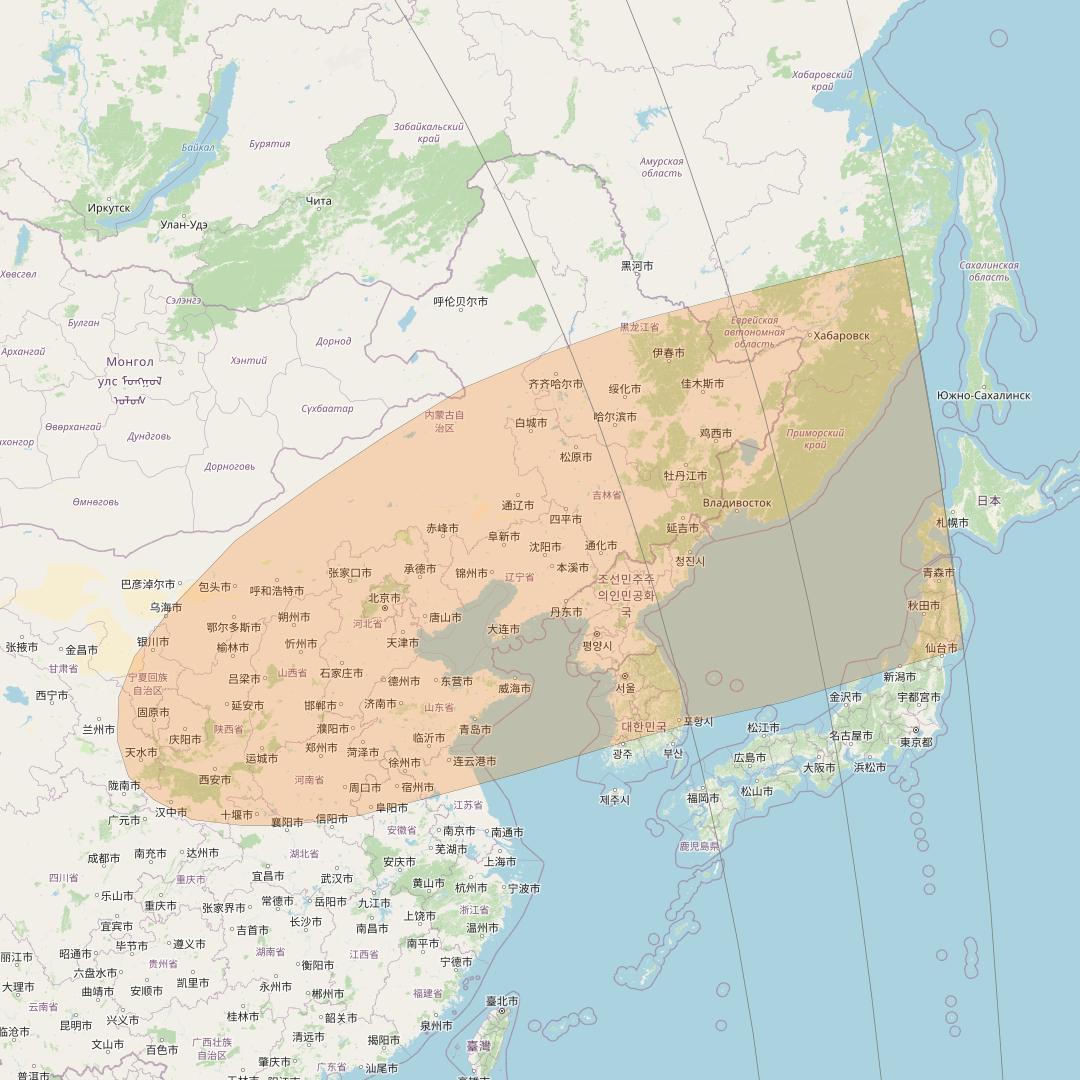 Inmarsat GX1 at 63° E downlink Ka-band S82DL Spot beam coverage map