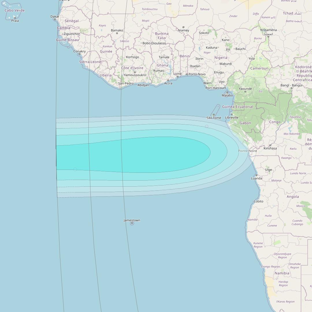 Inmarsat-4F2 at 64° E downlink L-band S003 User Spot beam coverage map