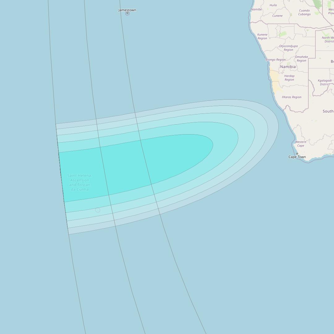 Inmarsat-4F2 at 64° E downlink L-band S008 User Spot beam coverage map