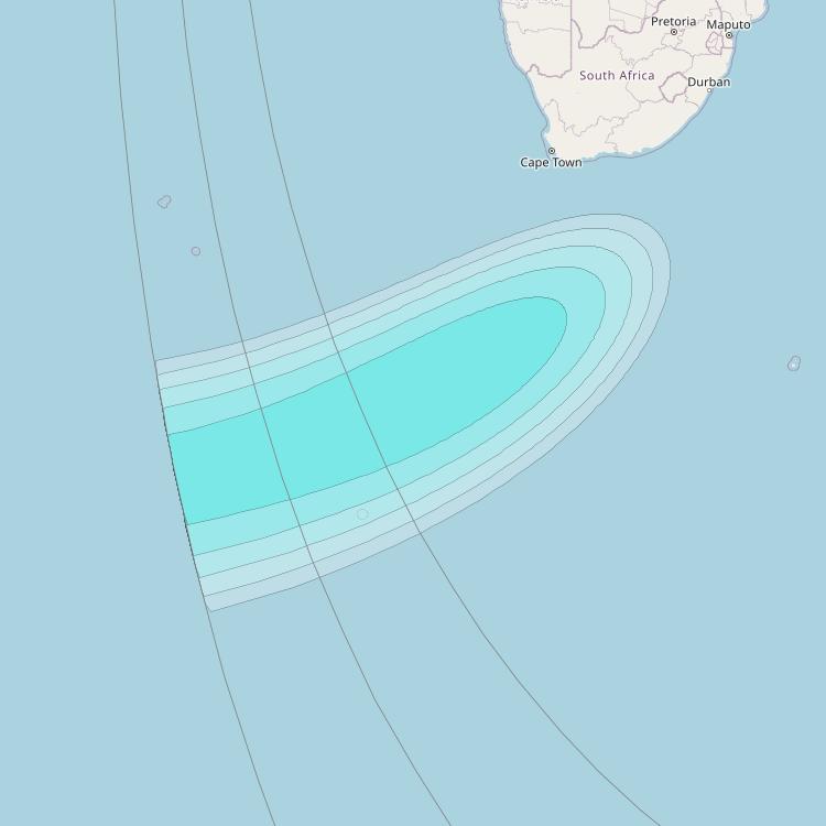 Inmarsat-4F2 at 64° E downlink L-band S029 User Spot beam coverage map