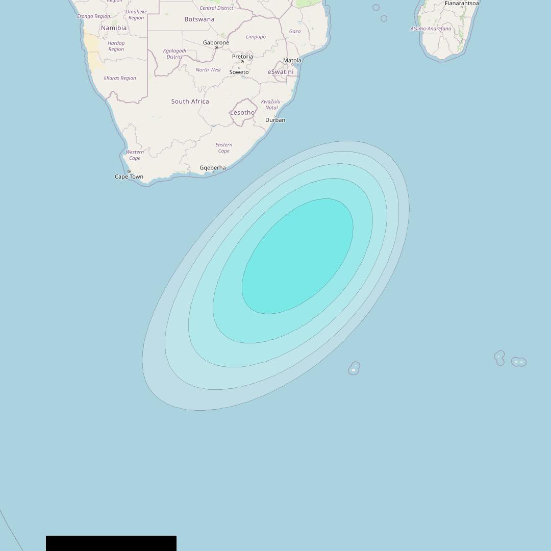 Inmarsat-4F2 at 64° E downlink L-band S042 User Spot beam coverage map
