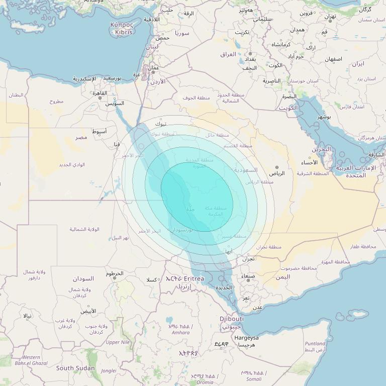 Inmarsat-4F2 at 64° E downlink L-band S050 User Spot beam coverage map