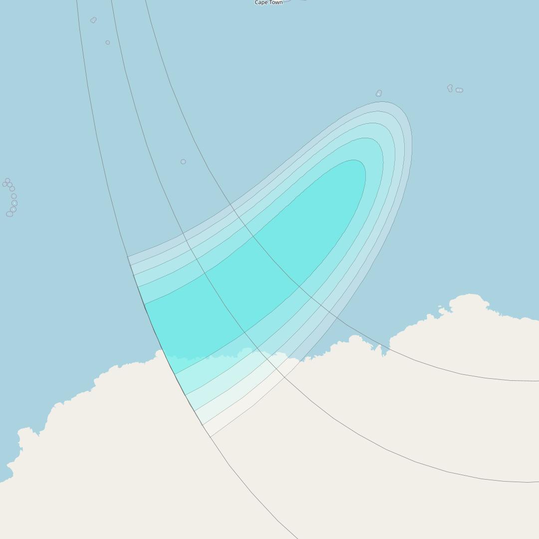 Inmarsat-4F2 at 64° E downlink L-band S054 User Spot beam coverage map