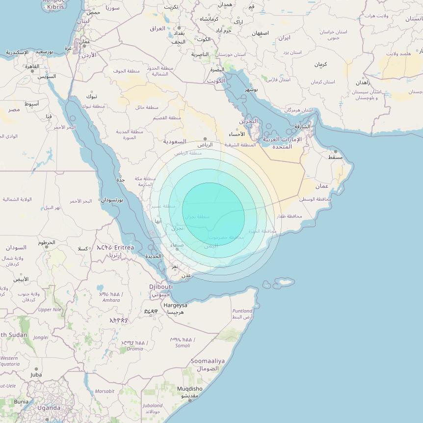 Inmarsat-4F2 at 64° E downlink L-band S063 User Spot beam coverage map