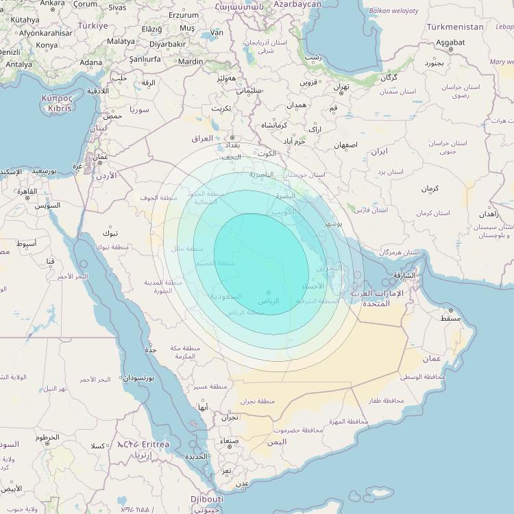 Inmarsat-4F2 at 64° E downlink L-band S064 User Spot beam coverage map